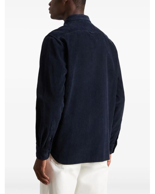 Woolrich Blue Corduroy Shirt for men