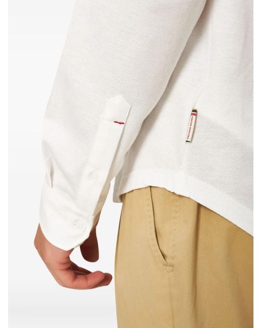 Orlebar Brown White Giles Piqué Cotton Shirt for men