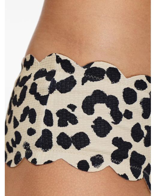 Marysia Swim Black Scalloped-Edge Spring Bikini Bottoms