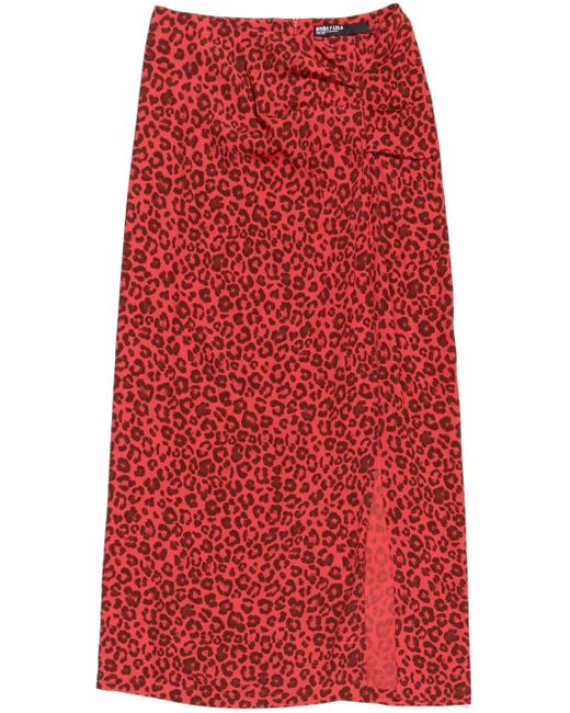 Bimba Y Lola タイガープリント スカート Red