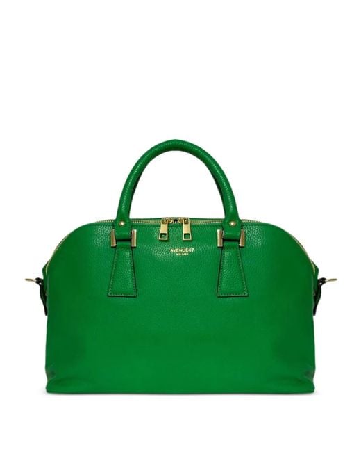 Avenue Green Double-Handle Zip Tote Bag