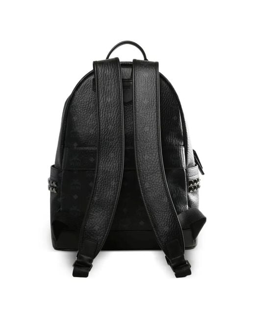 MCM Black Stark Studded Backpack