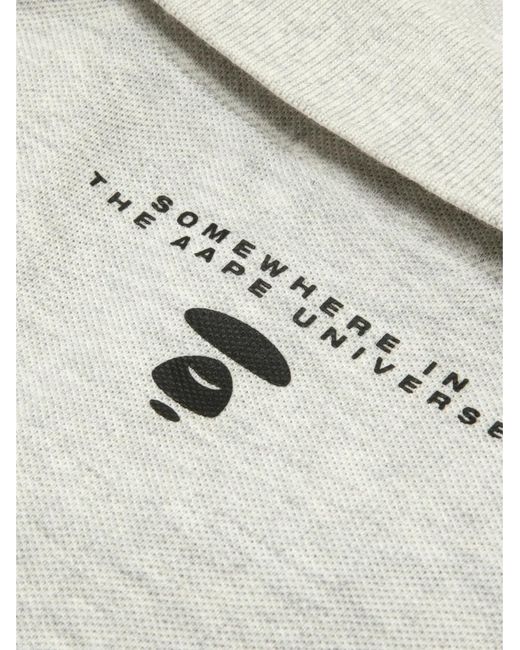 Aape By A Bathing Ape White Cotton Polo Shirt for men