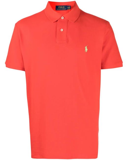 Polo À Logo Brodé Polo Ralph Lauren pour homme en coloris Red