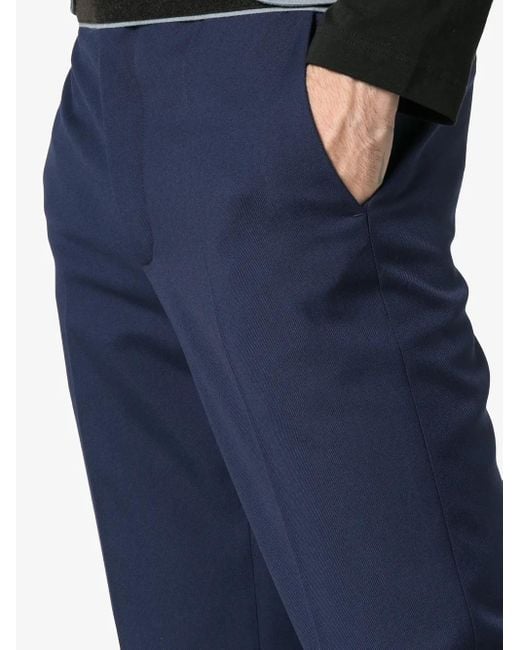 Balenciaga Blue Straight Leg Tailored Trousers for men