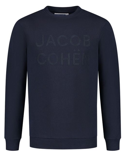 Sudadera con logo bordado Jacob Cohen de hombre de color Blue