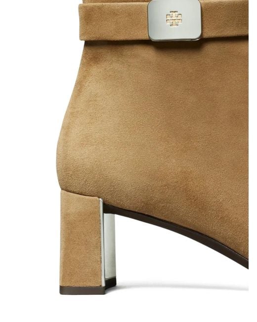 Tory Burch Brown Ankle Strap Boots