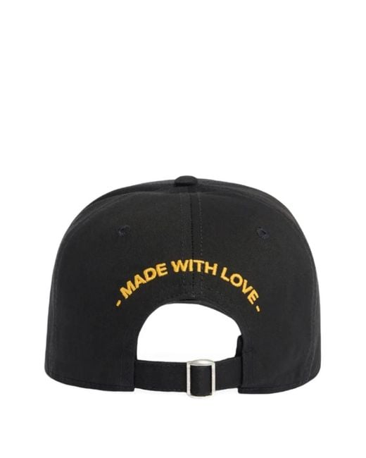 DSquared² Red Logo Patch Baseball Cap for men