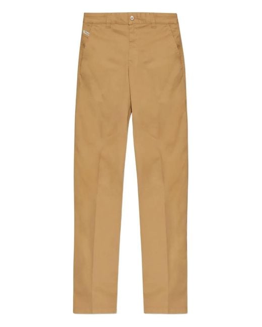 DIESEL Natural Straight-Leg Silk And Nylon Trousers for men