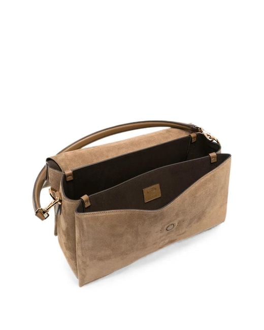 Tod's Brown T Timeless Shoulder Bag