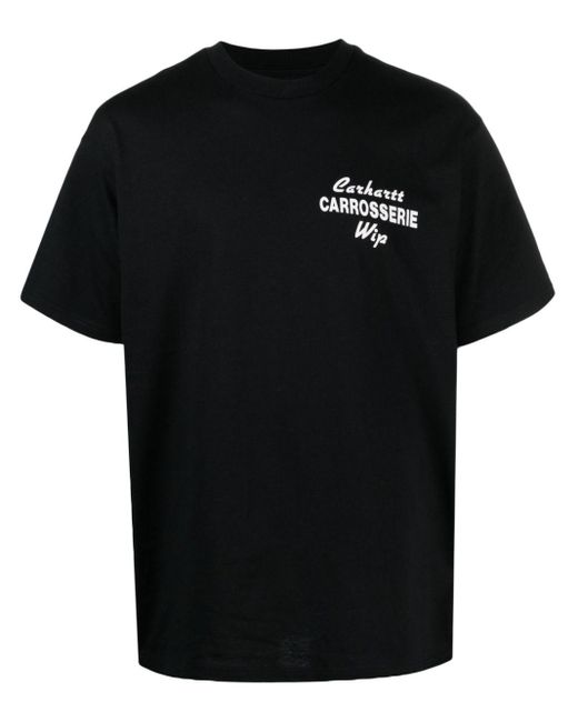 T-shirt s/s mechanics nero in cotone di Carhartt in Black da Uomo