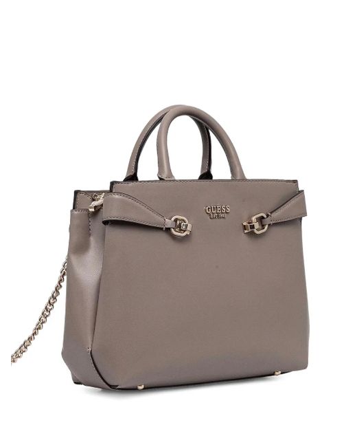 Guess Gray Lorelei Structured Double-Handle Handbag