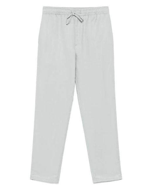 Canali White Slub-Texture Trousers for men