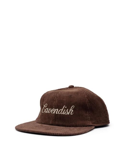 CAVENDISH® Brown Corduroy Logo Cap