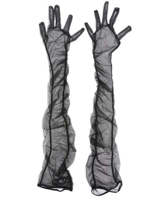 Maison Close Black Opera Tulle Gloves
