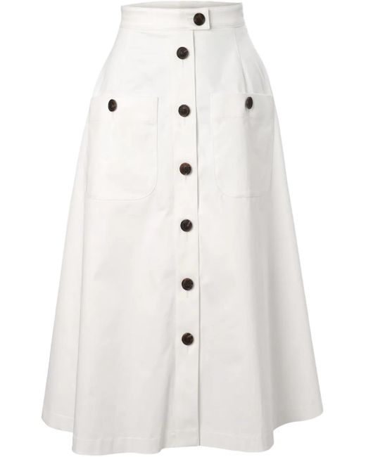 Carolina Herrera ポプリン スカート White