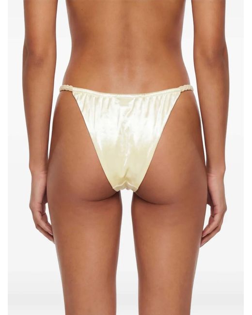 Isa Boulder White Twist Strap Bikini Bottom