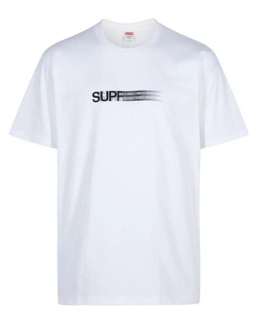 Supreme White Motion Logo "Ss23