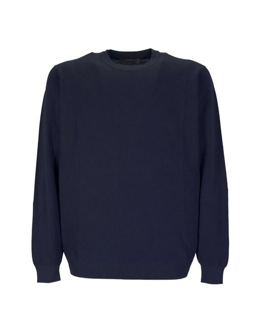 Lardini Blue Textured-Knit Sweater for men