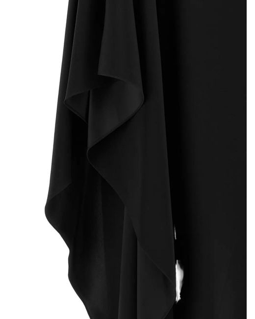 Gianluca Capannolo Black Annouk One-Shoulder Maxi Dress
