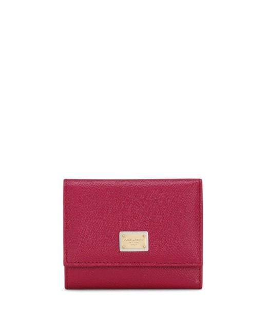 Cartera compacta con logo Dolce & Gabbana de color Pink