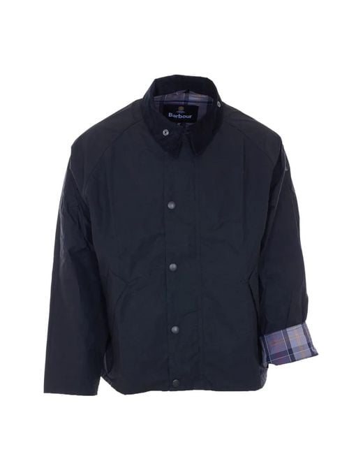 Barbour Blue Embroidery-Detailtransport Jacket for men