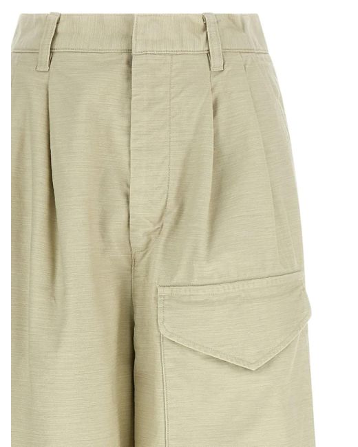 Auralee Natural Panelled Trousers