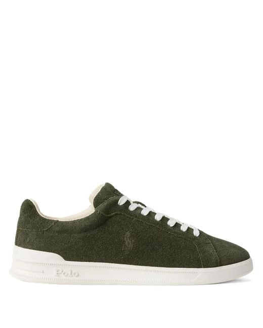 Polo Ralph Lauren Suède Low-Top Sneakers in het Green voor heren