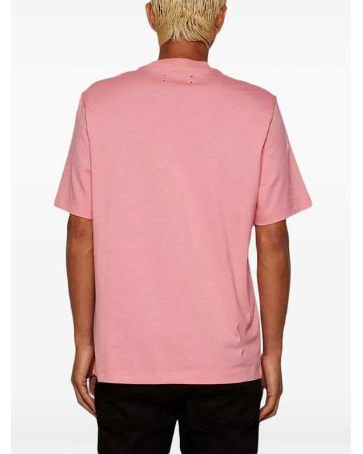 Amiri Pink Twisted Palms Cotton T-Shirt for men