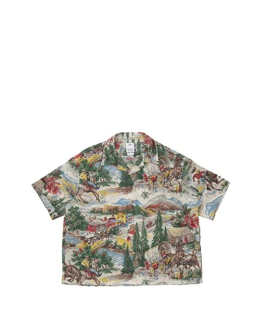 Visvim Crosby Overhemd Met Print in het Gray voor heren