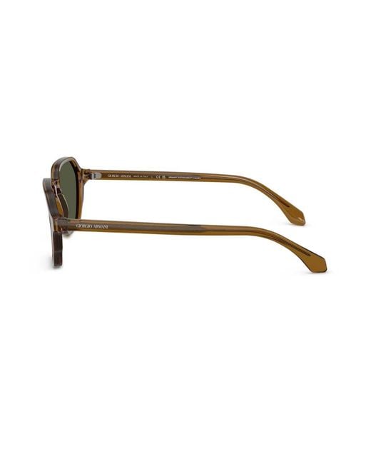 Giorgio Armani Green Rectangle-Frame Sunglasses for men
