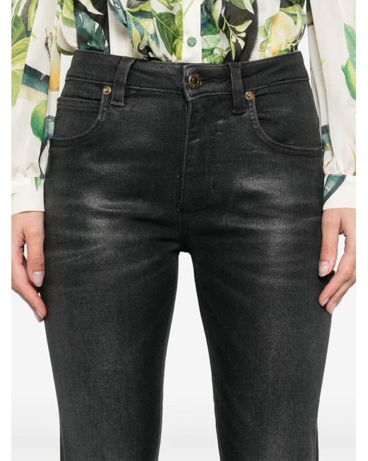 Roberto Cavalli Black Halbhohe Skinny-Jeans
