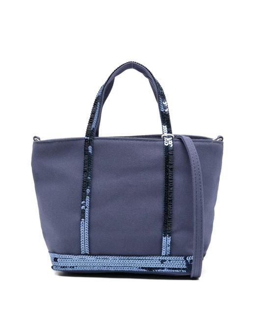 Vanessa Bruno Blue Xs Cabas Sequin-Embellished Tote Bag