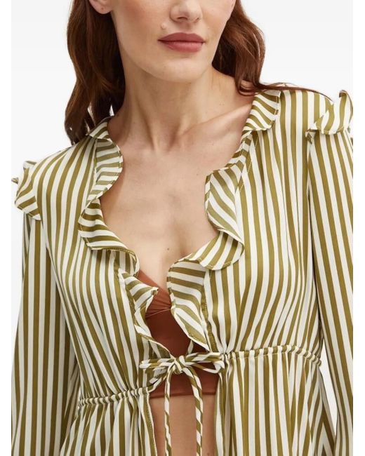 Blouse À Rayures Bardot en coloris Natural