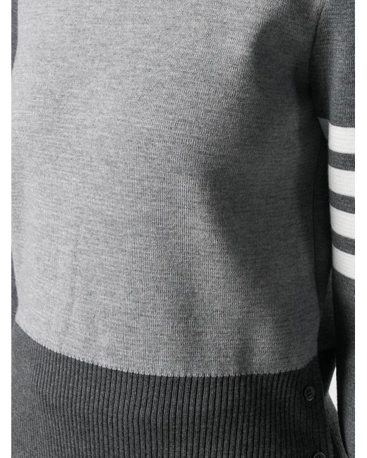 Thom Browne Gray 4-bar Fun Mix Milano Pullover