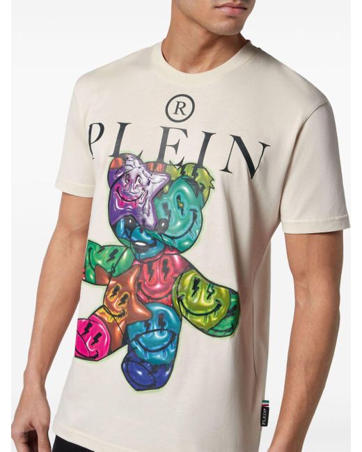Philipp Plein White Logo-print Cotton T-shirt for men