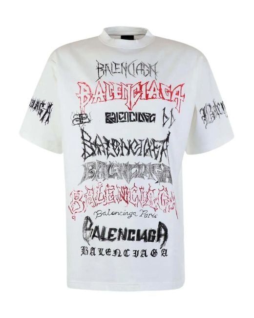 Balenciaga White Diy Metal Cotton T-shirt