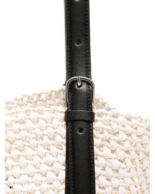 Totême White Medium Belt-Strap Tote Bag