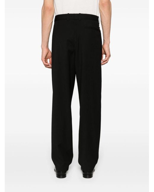 Pantalones ajustados con pinzas Giorgio Armani de hombre de color Black