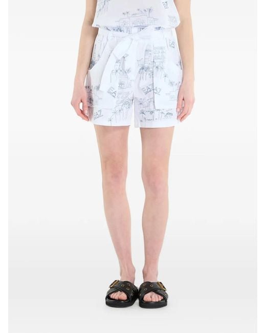 Shorts Train Costa EA7 de color White