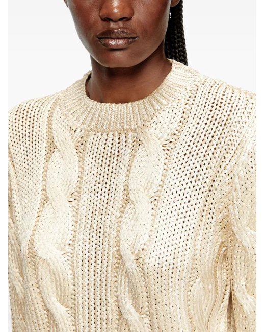 DIESEL White "Miccha" Round Neck Sweater