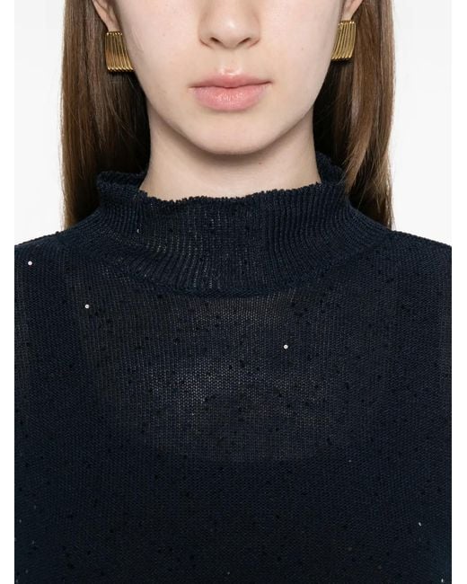 Antonelli Blue Agatea Embellished T-Shirt