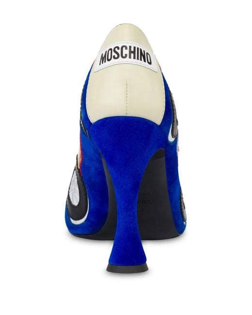 Moschino Blue Car-Patchwork Pumps