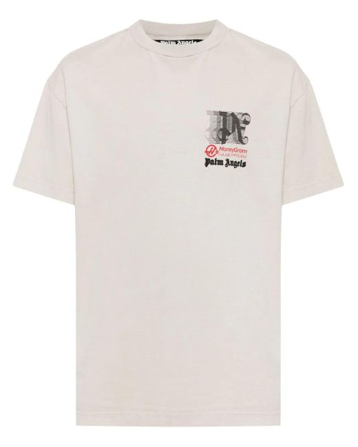 Palm Angels White X Haas Racing Club Cotton T-Shirt for men