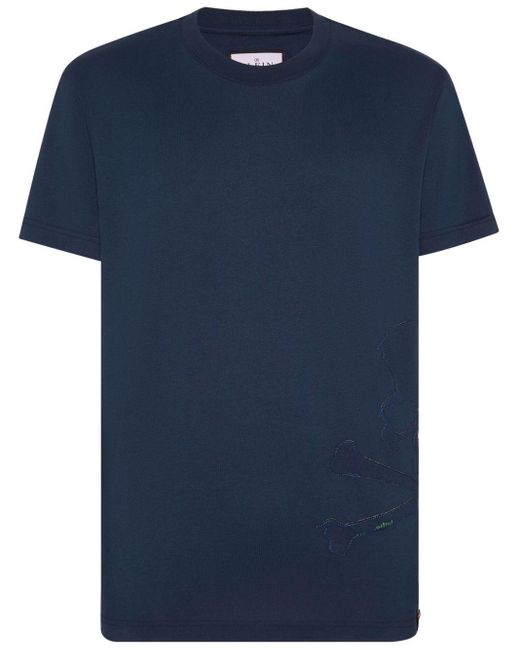 T-shirt en coton à imprimé Skull&Bones Philipp Plein pour homme en coloris Blue