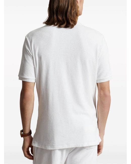 Polo Ralph Lauren Poloshirt mit Frottee-Optik in White für Herren