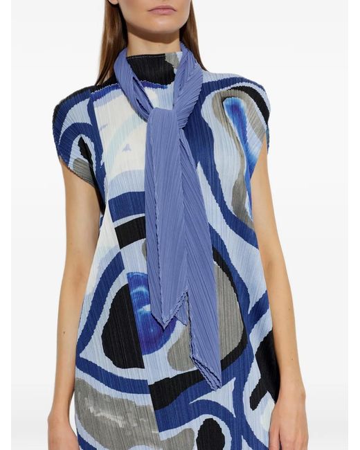 Pleats Please Issey Miyake Blue Monthly July Scarf