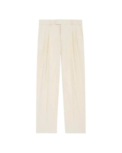 Drole de Monsieur White Pleated-Waistband Golf Trousers for men