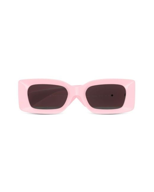 Versace Pink Eckige Sonnenbrille mit Medusa-Schild