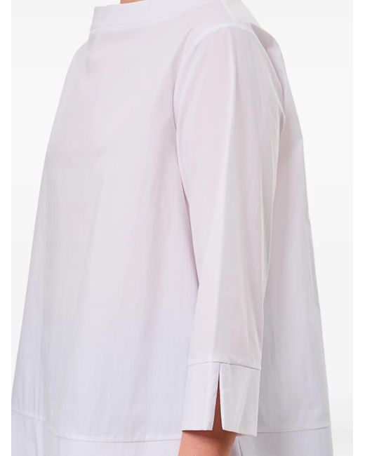 Blusa Con Collo Rigido di Hira in White